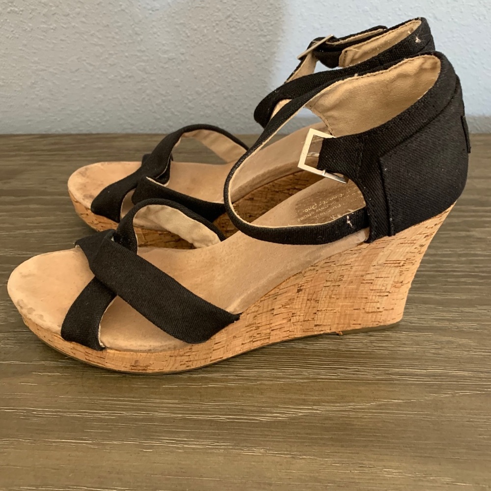 TOMS Sienna Cork Wedge Sandals